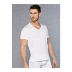 Doreanse 2865 Micromodal V Yaka Kısa Kol Beyaz Erkek T-shirt