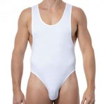Doreanse 5003 Geniş Yaka Çıtçıtlı Beyaz Erkek Body