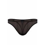 Doreanse Erkek Polyester Siyah Parlak Transparan Tanga String