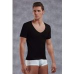 Doreanse Siyah Derin V tshirt