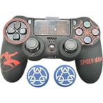 Doreka Ps4 Dualshock Spider-Man Koruyucu Silikon Kılıf ve Analog Korucusu - Mavi