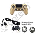 Doreka Ps4 Dualshock V2 Titreşimli Kol ve 2 Adet Analog Koruyucu - Gold