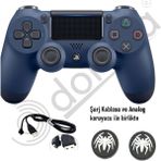 Doreka Ps4 Dualshock V2 Titreşimli Kol ve 2 Adet Analog Koruyucu - Lacivert