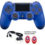 Doreka Ps4 Dualshock V2 Titreşimli Kol ve 2 Adet Analog Koruyucu - Mavi