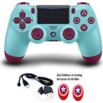 Doreka Ps4 Dualshock V2 Titreşimli Kol ve 2 Adet Analog Koruyucu - Turkuaz