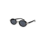 Dorel Yuvarlak Metal Siyah Çerçeve Unisex UV400 Vintage Retro Güneş Gözlüğü