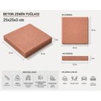 Dorello Uyumlu Fırın Tuğlası 25X25X3 cm – Barbekü ve Şömine Için