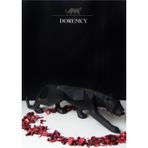Doremcy Kübik Jaguar Puma Siyah Leopar Polyester Döküm Biblo