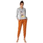 Doremi Bayan Gri Melanj S/M Pijama Takımı