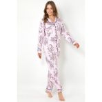 DoReMi Cherry Rot Uzun Kollu Bayan Pijama Takımı PEMBE S-M