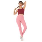 DoReMi Dikişsiz Örme Yüksek Bel Tayt AÇIK PEMBE XS-S