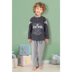 Doremi Erkek Çocuk Pijama Takımı - 6 - 7 Yaş - Füme