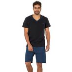 DoReMi Kısa Kollu Erkek Pijama Takım SİYAH XL