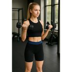 DoReMi Orta Bel Kısa Spor Tayt SİYAH