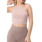 DoReMi Seamless Örme Halter Yaka Büstiyer GÜL KURUSU S-M