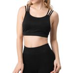 DoReMi Seamless Sırt Askılı Pedli Spor Sütyen SİYAH S-M