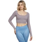 DoReMi Seamless Straplez Uzun Kollu Fitilli Büstiyer MÜRDÜM M-L