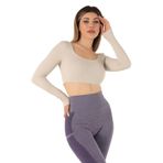 DoReMi Seamless Straplez Uzun Kollu Fitilli Büstiyer TAŞ S-M