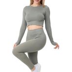 DoReMi Seamless Uzun Kollu Fitilli Büstiyer HAKİ S-M