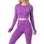 DoReMi Seamless Uzun Kollu Fitilli Büstiyer MOR M-L