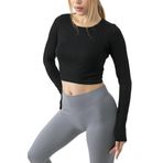 DoReMi Seamless Uzun Kollu Fitilli Büstiyer SIYAH M-L