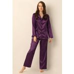 DoReMi Uzun Kollu Saten Pijama Takımı K.MOR M-L