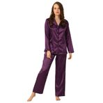 DoReMi Uzun Kollu Saten Pijama Takımı K.MOR XL-XXL