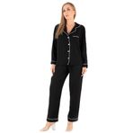 DoReMi Uzun Kollu Siyah Kadın Pijama Takım SİYAH S-M