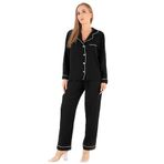 DoReMi Uzun Kollu Siyah Kadın Pijama Takım,Siyah S