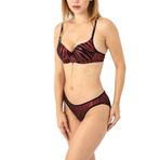 DoReMi ZEBRA DESENLİ SÜTYEN TAKIM KOYU BORDO 80