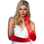 Doremodam Kırmızı Renk Ekstra Lüks Parlak Uzun Boy Saten Eldiven (Lisinya) - 449640-1453