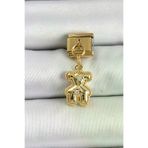 dorenta MOMEYEB684133a5300836d4c005bd19 Harmonyaura 316L Çelik Sallantılı Zirkon Taşlı Ayıcık Model Gold Renk Nomination Charm