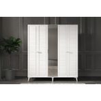 Doressa Berra 5 Kapılı Bej Gardırop