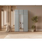 Doressa Bony Grey 3 Kapılı Modüllü Gri Gardırop