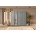 Doressa Bony Grey 5 Kapılı Modüllü Gri Gardırop