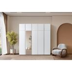 Doressa Bony Grey 5 Kapılı Modüllü Gri Gardırop