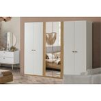 Doressa Brande 6 Kapılı Beyaz Ceviz Gardırop