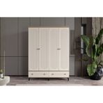 Doressa Cast Walnut 4 Kapılı Gardırop - Ceviz