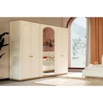 Doressa Cocostar 6 Kapılı Krem Rengi Gardırop
