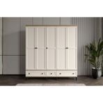 Doressa Duns Walnut 5 Kapılı Gardırop - Ceviz