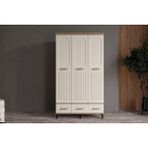 Doressa Hima Walnut 3 Kapılı Gardırop - Ceviz