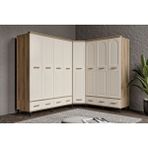 Doressa Hima Walnut Köşe Gardırop - Ceviz