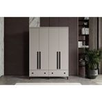 Doressa Home Arona 4 Kapılı Gardırop Gri