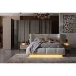 Doressa Home Bons Full Aynalı Köşe Gardırop Krem