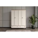 Doressa Home Duns Walnut 4 Kapılı Gardırop Ceviz