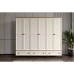 Doressa Home Duns Walnut 6 Kapılı Gardırop Ceviz