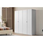Doressa Home Folt White 4 Kapılı Gardırop Beyaz