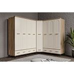 Doressa Home Hima Walnut Köşe Gardırop Ceviz