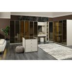 Doressa Home Lena Şifonyer Modüllü Reflekte Köşe Gardırop Bej