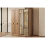 Doressa Home Merlin 4 Kapılı Reflekte Camlı Gardırop Ceviz